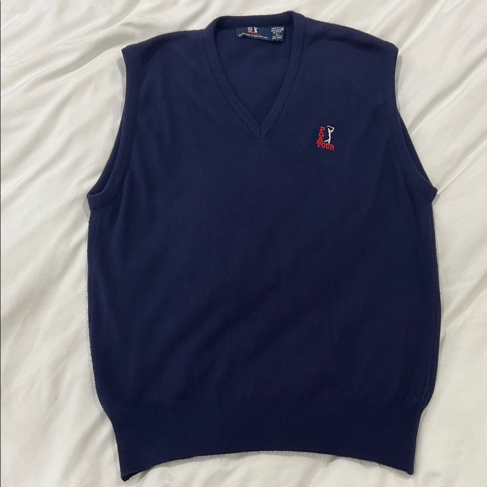 Polo by Ralph Lauren Men's V-Neck Sweater Vest - Dark Blue